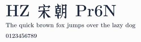 HZ 宋朝 Pr6N預覽圖