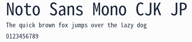Noto Sans Mono CJK JP預覽圖