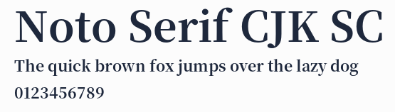 Noto Serif CJK SC預覽圖