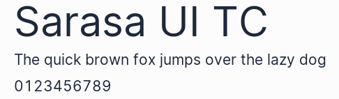 Sarasa UI TC預覽圖