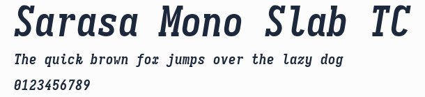 Sarasa Mono Slab TC預覽圖