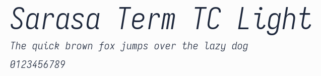Sarasa Term TC Light預覽圖