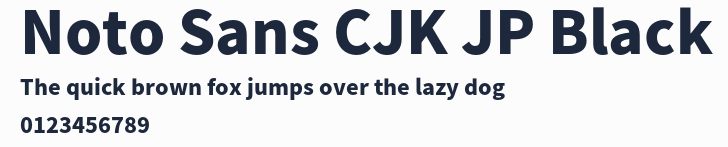 Noto Sans CJK JP Black預覽圖