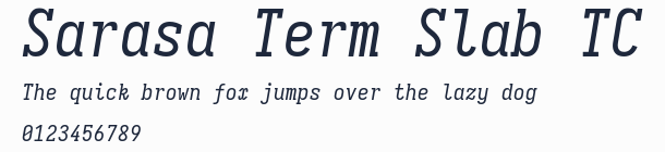 Sarasa Term Slab TC預覽圖