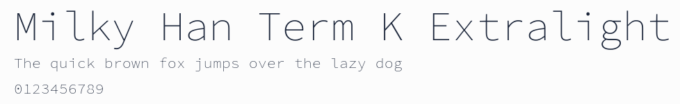 Milky Han Term K Extralight預覽圖