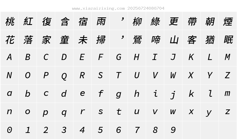字符映射圖