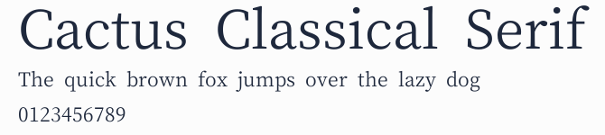 Cactus Classical Serif預覽圖