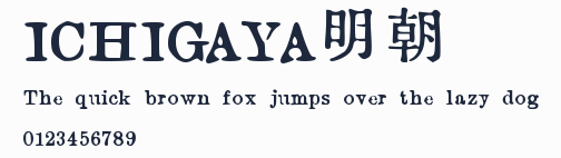 ICHIGAYA明朝預覽圖