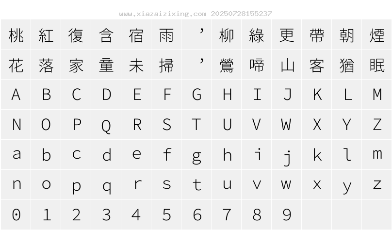 字符映射圖