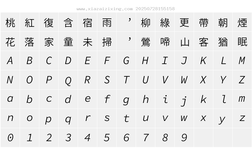 字符映射圖