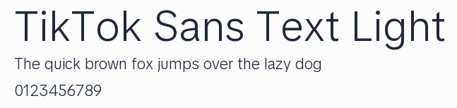 TikTok Sans Text Light預覽圖