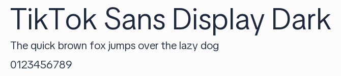 TikTok Sans Display Dark預覽圖