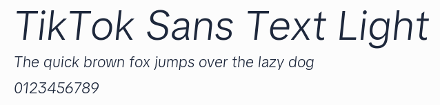 TikTok Sans Text Light預覽圖