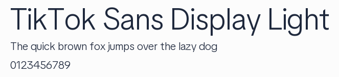 TikTok Sans Display Light預覽圖