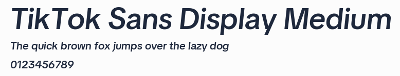TikTok Sans Display Medium預覽圖