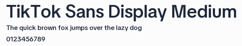 TikTok Sans Display Medium預覽圖