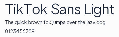 TikTok Sans Light預覽圖