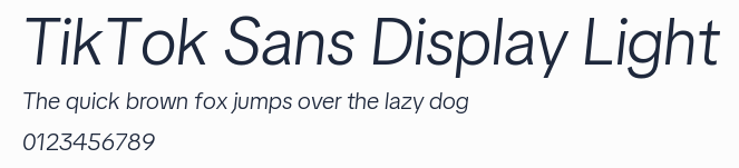 TikTok Sans Display Light預覽圖
