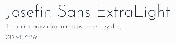 Josefin Sans ExtraLight