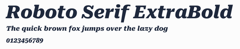 Roboto Serif ExtraBold預覽圖