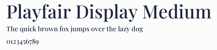 Playfair Display Medium預覽圖