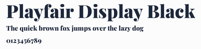 Playfair Display Black預覽圖