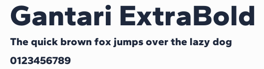 Gantari ExtraBold預覽圖