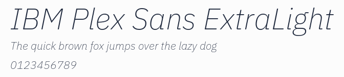IBM Plex Sans ExtraLight預覽圖
