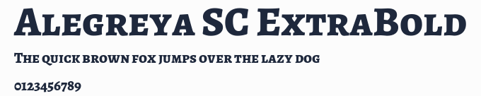 Alegreya SC ExtraBold