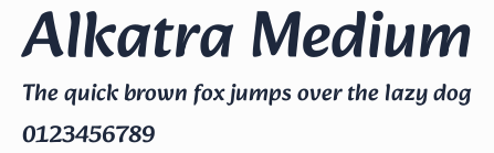 Alkatra Medium預覽圖