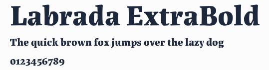 Labrada ExtraBold預覽圖