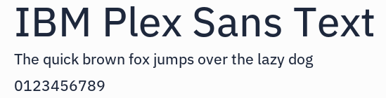 IBM Plex Sans Text預覽圖