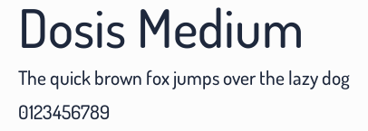Dosis Medium預覽圖