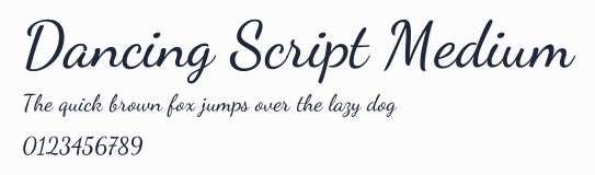 Dancing Script Medium