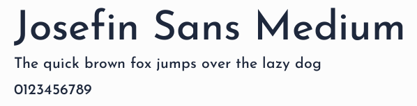 Josefin Sans Medium預覽圖