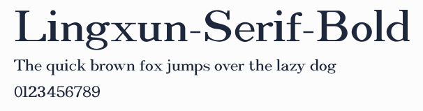 Lingxun-Serif-Bold預覽圖