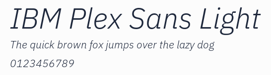 IBM Plex Sans Light預覽圖
