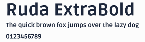 Ruda ExtraBold預覽圖