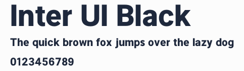 Inter UI Black預覽圖