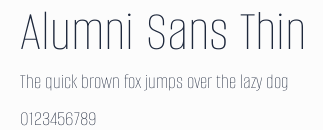 Alumni Sans Thin預覽圖