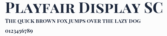 Playfair Display SC預覽圖