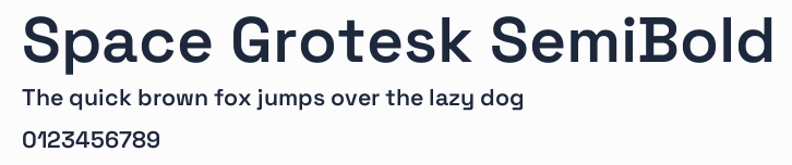 Space Grotesk SemiBold預覽圖