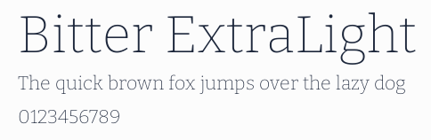 Bitter ExtraLight