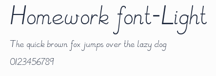 Homework font-Light預覽圖