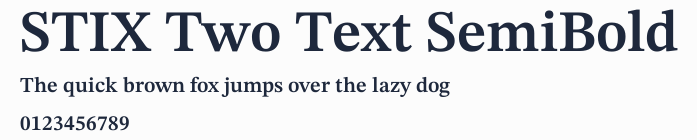 STIX Two Text SemiBold預覽圖
