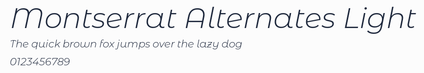 Montserrat Alternates Light預覽圖