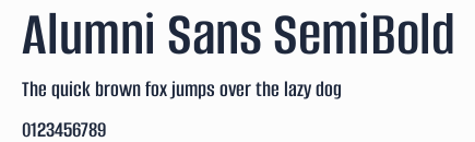 Alumni Sans SemiBold預覽圖