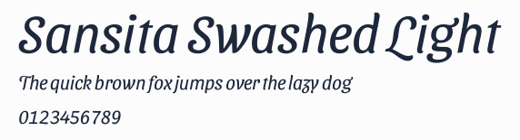Sansita Swashed Light預覽圖