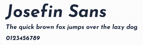 Josefin Sans預覽圖