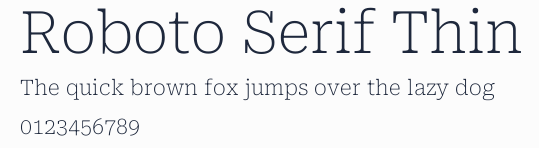 Roboto Serif Thin預覽圖